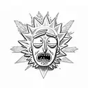 rick and morty tattoo design idea