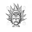 rick and morty tattoo design idea