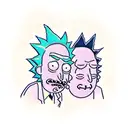 rick and morty tattoo design idea