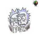 rick and morty tattoo design idea
