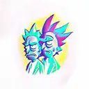 rick and morty tattoo design idea