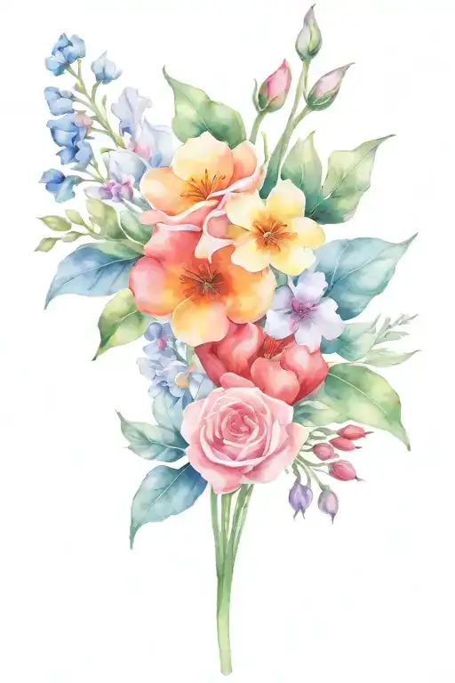 tribute grandfather loves flowers music gardening tattoo design idea