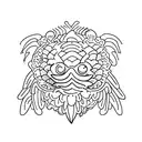 a kappa holding scales  tattoo design idea