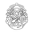 a kappa holding scales  tattoo design idea