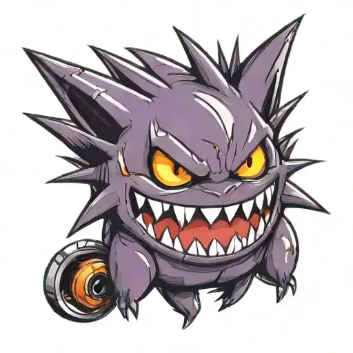 pokemon gengar tattoo design idea