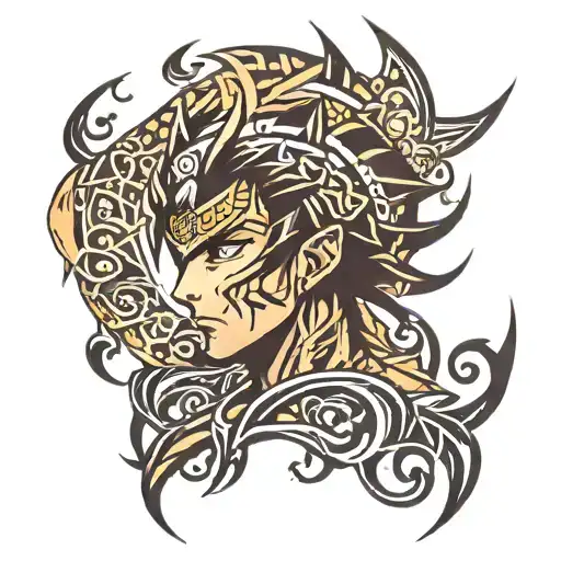 Anime Neo Tribal tattoo tattoo design idea