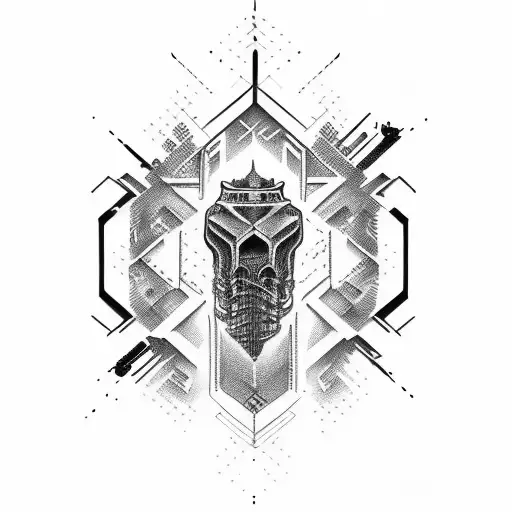 graffiti work of a V8 engine tattoo design idea