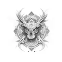 graffiti work of a V8 engine tattoo design idea