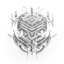 graffiti work of a V8 engine tattoo design idea