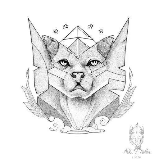 An original tattoo design which includes my 3 kids names Alma, Miel, Ari tattoo design idea