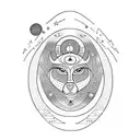 An original tattoo design which includes my 3 kids names and birth signs Alma - Leo Miel - Aries Ari - Gemini tattoo design idea