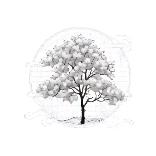 dogwood tree for man tattoo design idea