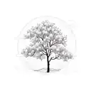 dogwood tree for man tattoo design idea