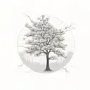 dogwood tree for man tattoo design idea