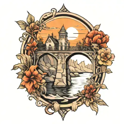 bridge made tattoo design idea