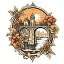 bridge made tattoo design idea
