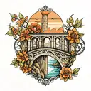 bridge made tattoo design idea