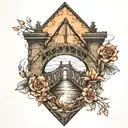 bridge made tattoo design idea