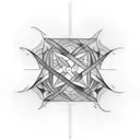 Mathematical equations intertwined with hiking trails tattoo design idea