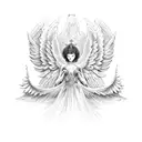 3 angels  tattoo design idea