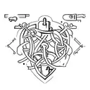 lock and key tattoo design idea