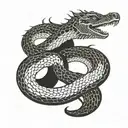 yin yang symbol with a king cobra as the yang and a mongoose as the yin tattoo design idea