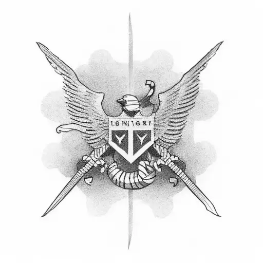 A flag-themed airplane soaring through the sky tattoo design idea