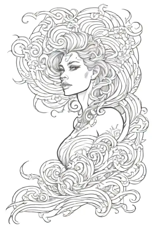 Hurricane Keianie tattoo design idea