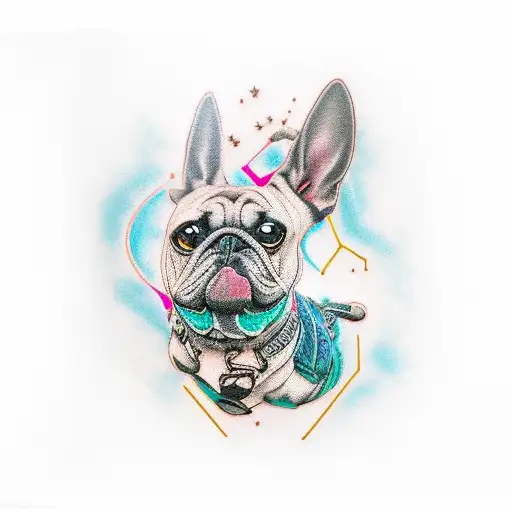 above knee tattoo with my dog name NARA tattoo design idea
