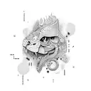 bold and thin lines tattoo design idea