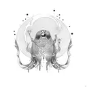 bold and thin lines tattoo design idea