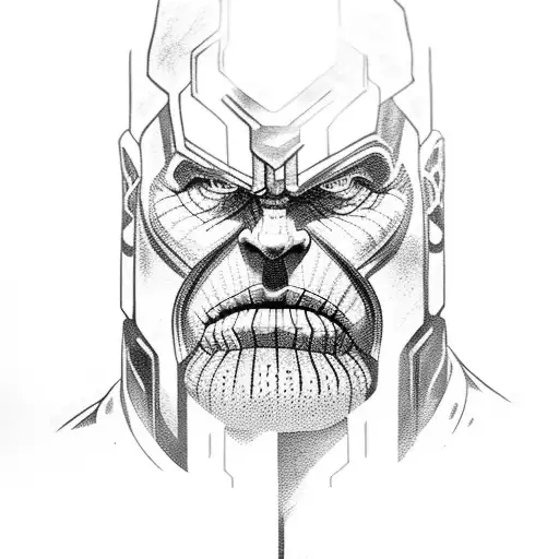 thanos tattoo design idea