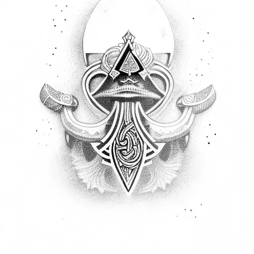 Maori Ace of Spades  tattoo design idea