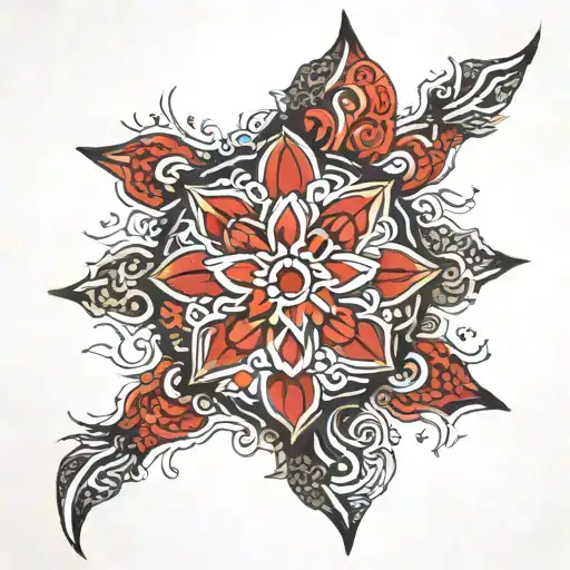 nepali culture weaving elements like tattoo design idea