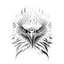eagle face front facing tattoo design idea