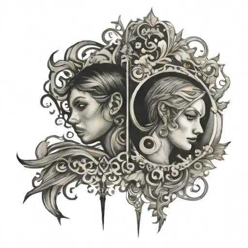 There are two sides to every story. tattoo design idea