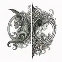 There are two sides to every story. tattoo design idea