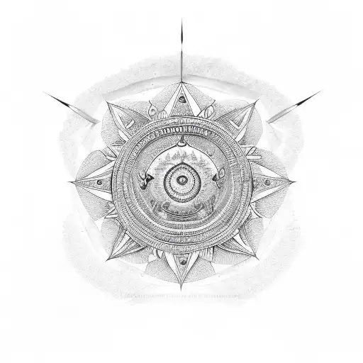 Ashoka chakra tattoo design idea