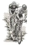 triathlon race tattoo design idea