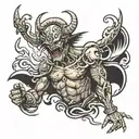 good fighting evil   tattoo design idea