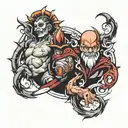 good fighting evil   tattoo design idea