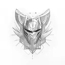 martillo de Thor fusionado con el árbol de la vida como mango del martillo tattoo design idea