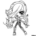 bratz doll tattoo design idea