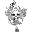 bratz doll tattoo design idea