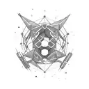 An MMA fighter with a universe inside their body, showing the interconnectedness of everything tattoo design idea