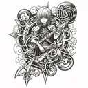 kurapika tattoo design idea