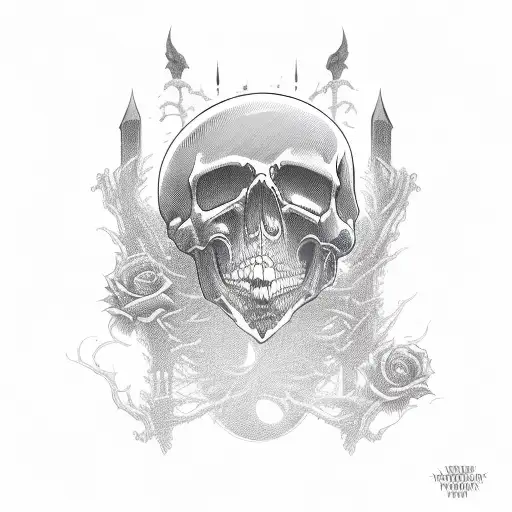 "death can wait" heavy metal style font. death at top tattoo design idea