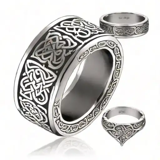 celtic wedding band with 10252014 inscribed tattoo design idea