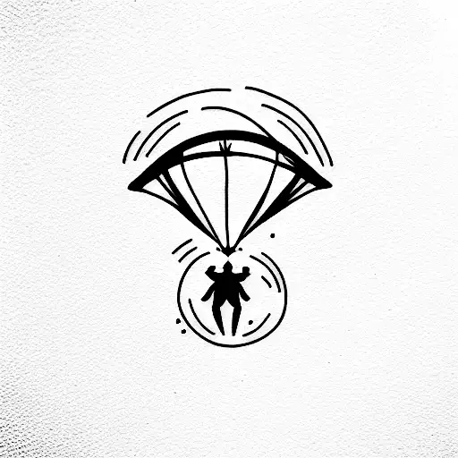 skydiving tattoo design idea