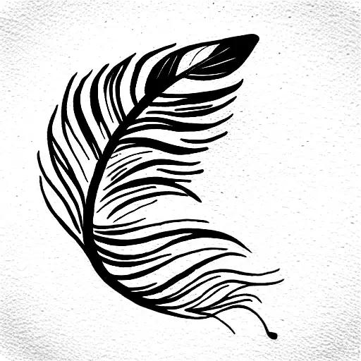 Elegant vintage feather tattoo concept Royalty Free Vector